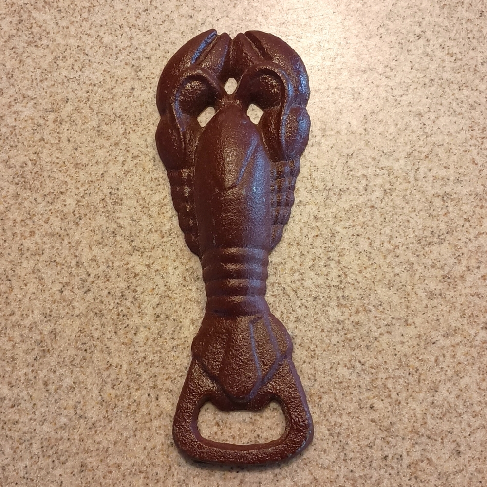 Cast Iron Crawfish Lobster Bottle Opener 🦞